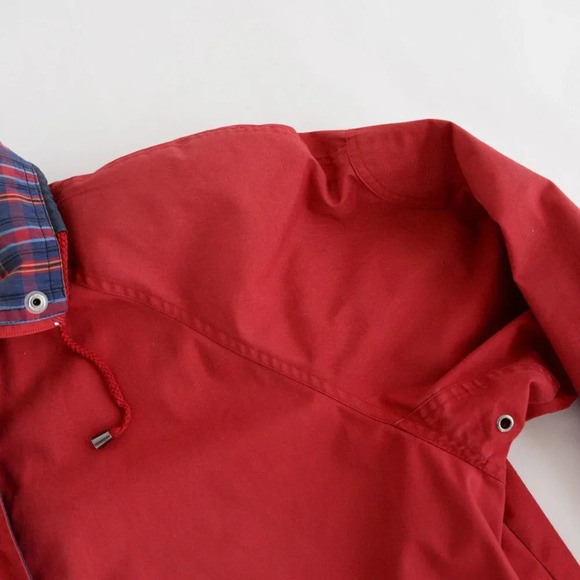 Vintage Sequence Image Red Full Zip Up Utility Coat Size XL - Picture 11 of 15